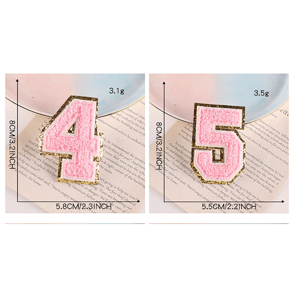 20 kpl Silitysrauta Numero Paikat Kirjonta Numerot Glitter Paljetit Ommel