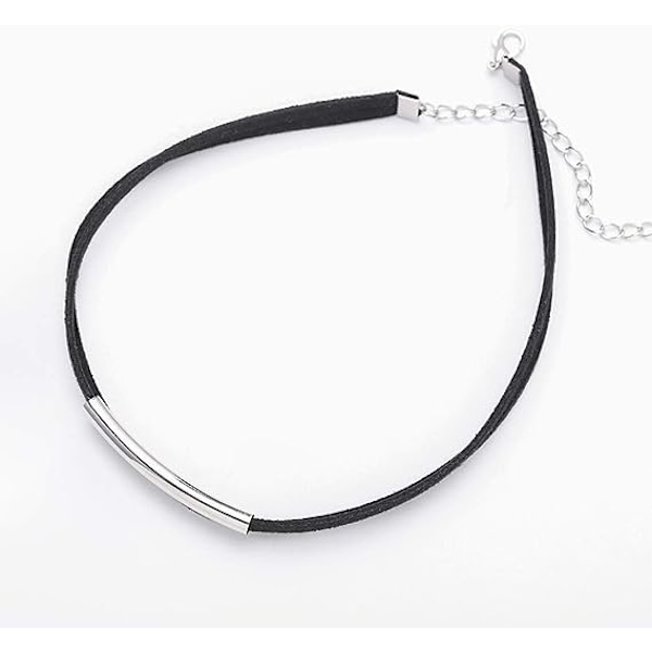 Justerbart svart choker-kjede for damer og jenter