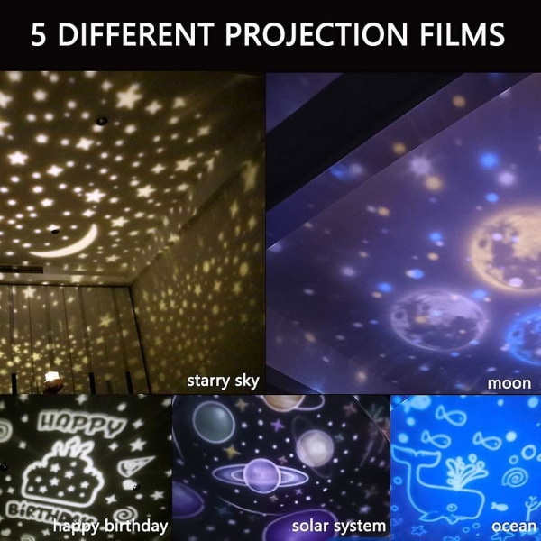 Kid Universe Planet Moon Starry Night Light Projector Bedroom Spa