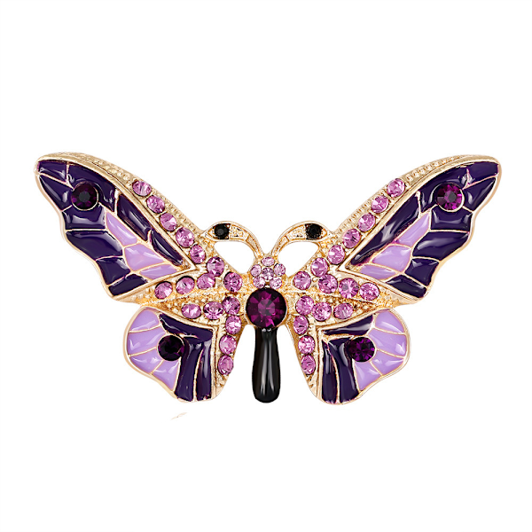 Brooch Pins Women Enamel Insect Pin Lapel Pin Safety Pin Purple