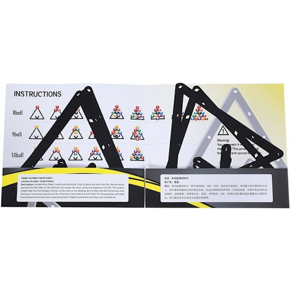 Biljardställ, 6 st/set Triangelställ Biljardbord Positionering