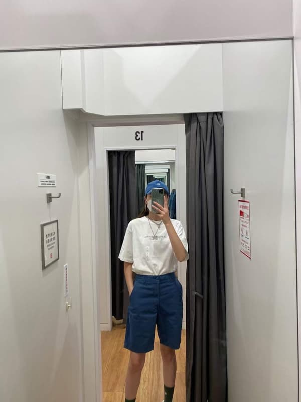 Herr Slim-Fit 9\" Short blå XL