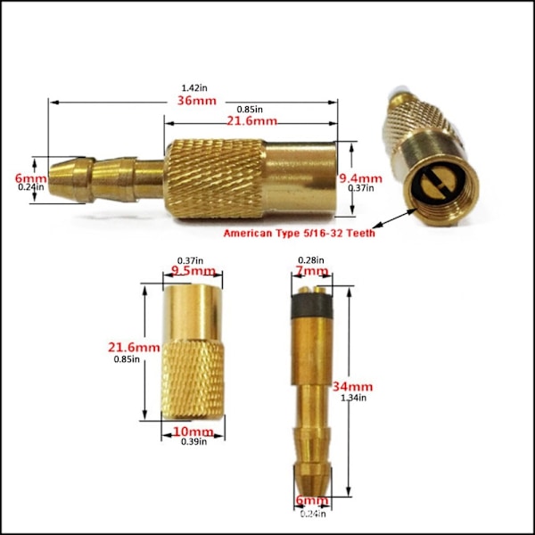 2 stk dekkventil-kontakt erstatning auto luft pumpe chuck klips ca