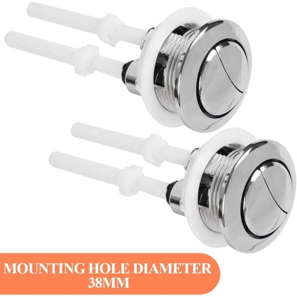 2 stk. Universal Toilet Cistern Trykknapper 38mm Dobbelt Flush Pop Up Knap Stativ