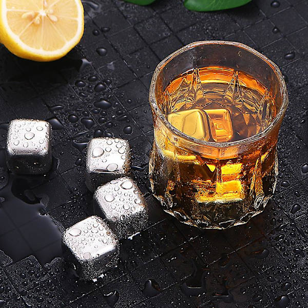 Rostfria isbitbrickor med istångstång i metall för kylning av is
