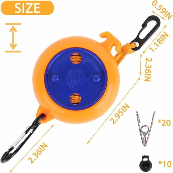Retractable Clothesline, 8M Portable Expandable Clothes Line, Out