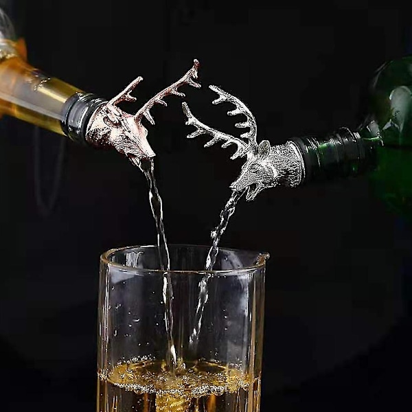 Premium Aerator Pourer Spout til perfekt vinpræsentation, sølv