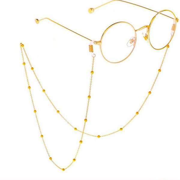 2 st Kvinnors Mode Halsband Glasögonkedja Pärlad Glasögon Läsning