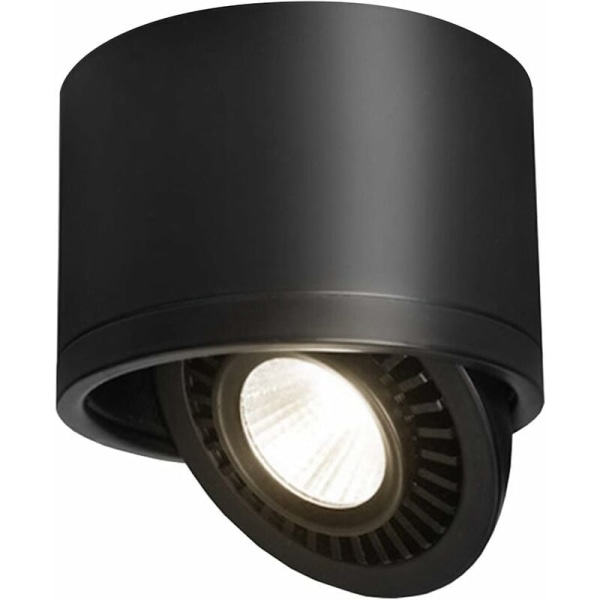 15W sort loftslys 1 LED spotlights Justerbar loftslampe
