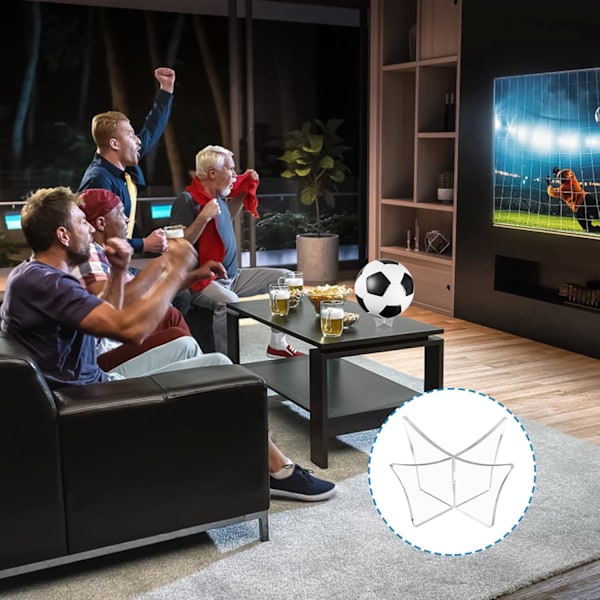 3-delad bollhållare, basketboll, fotboll, volleyboll, rugby, rugby, akrylbollhållare för bollplacering och visning