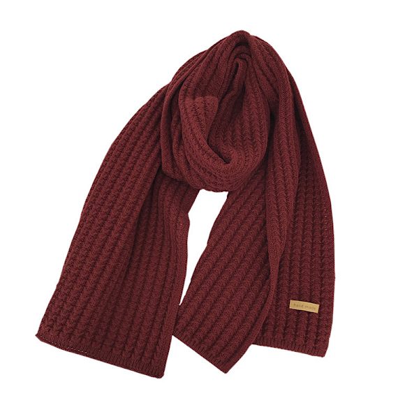 Vinter tjock stickad halsduk dam tjock sjal wrap mjuk varm lon