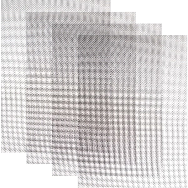 Metallinen Grilliritilä Jyrsijäsuoja Ruostumaton Teräs Metallinen Grilliritilä Hyönteissuoja 20 Mesh 300 x 210 mm Ilmanvaihtoon Suodatukseen 4 Kappaletta