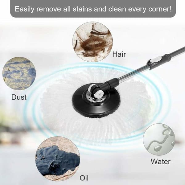 Mikrofiber Mopphoder, Mopphoder, Mopphoder Erstatning Rund Mopphoder 360 Rotasjon 3Pcs(Diameter 16cm)
