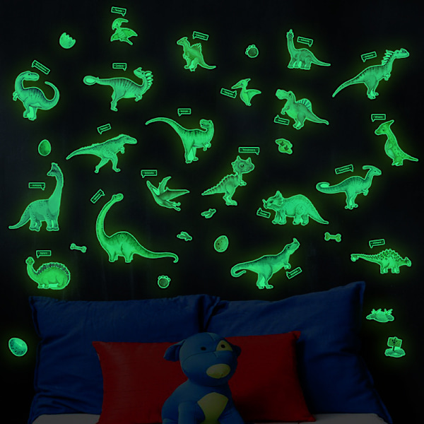 Glow in the Dark Dinosaur Wall Decals, Glowing Stickers för Ceili