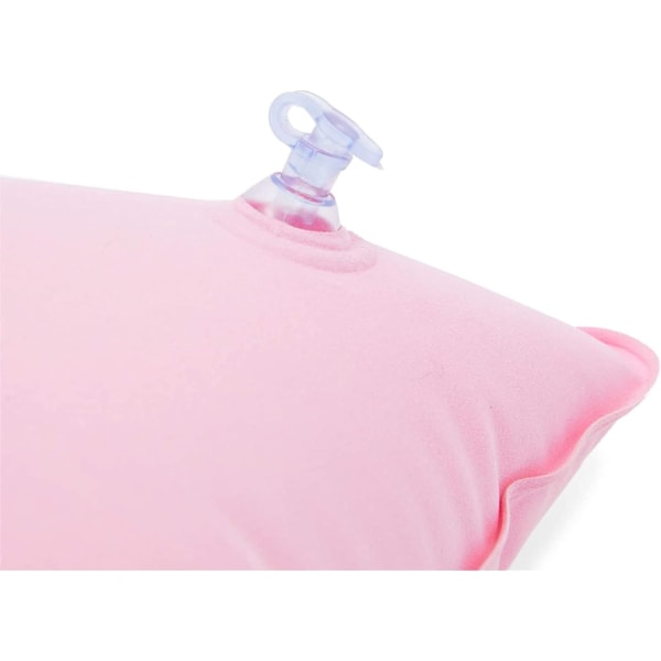Oppustelige rejsepuder til camping og rejser (rosa, grå, 4-pak)
