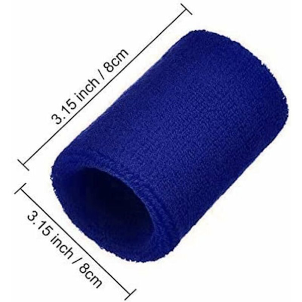 12 st sportarmband, sportarmband sportarmband bomullssvettband för män och kvinnor, bra för tennis, basket, löpning, gym, träning