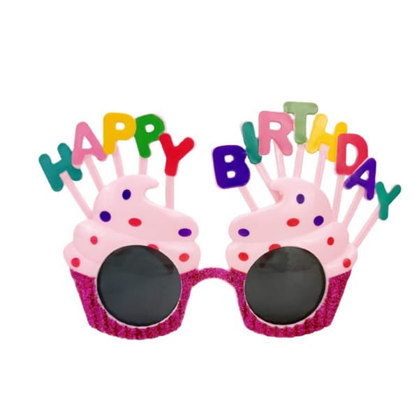 Happy Birthday-briller, forklædning, one size