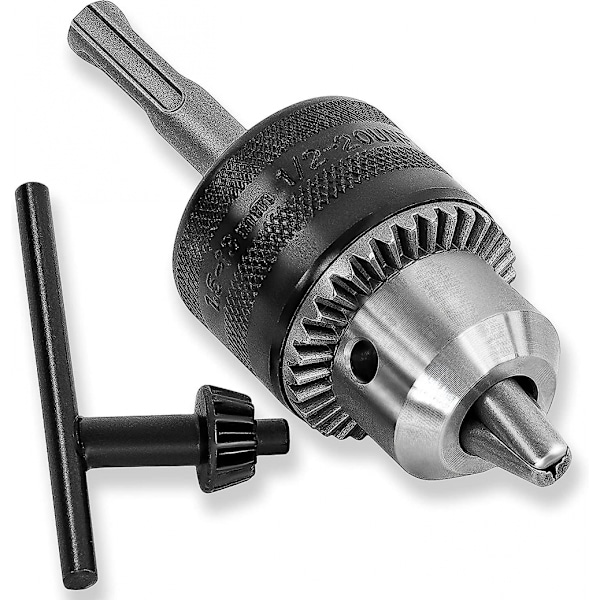 S&r borrchuck 1,5-13mm 1/2-20 Unf med Sds Plus-adapter och chucknyckel