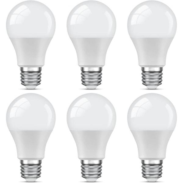 Led E27 Kallt vitt, 9w motsvarande 60w, 6000k, 806lm, Standard A60 Glödlampa