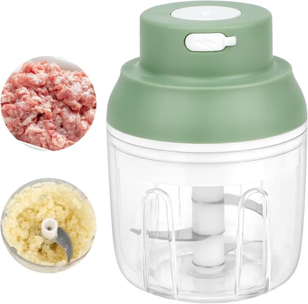 Lök Hackare, Elektrisk, 250 ml, Multifunktionell Hackare, Grönsakshackare, Lök Hackare, Lök Hackare, Universal Hackare för Lök, Grönsaker, F