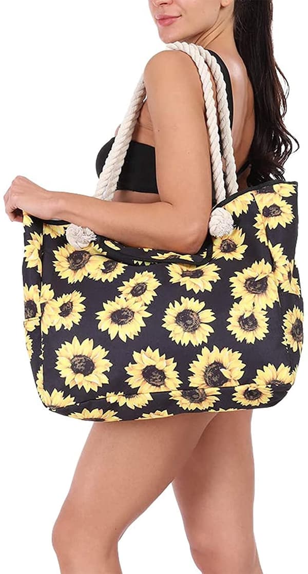 Strandtasker til kvinder Ekstra stor strandtaske Sandproof Cute Beach T