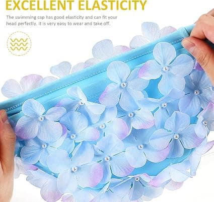 2 kpl Retro Floral Petal Uimalakki Naiset Uimatarvikkeet