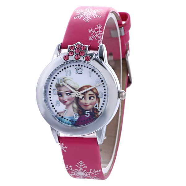 Frozen Snowflake Elsa Anna Princess smarta klockor för barn röd