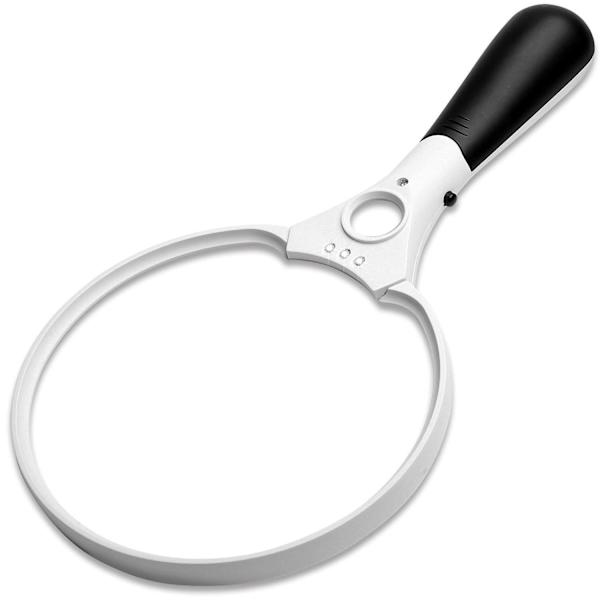 Stor förstoringsglas med LED-ljus - 2X 4X 25X förstoring L
