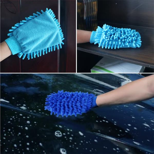 Mikrofiber Chenille Vaskehanske for Bilvask Absorberende, Chenille