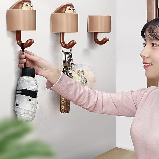 2 kappaletta liimakoukku, liimapyyhekoukku, eläinten seinäkoukku Dec