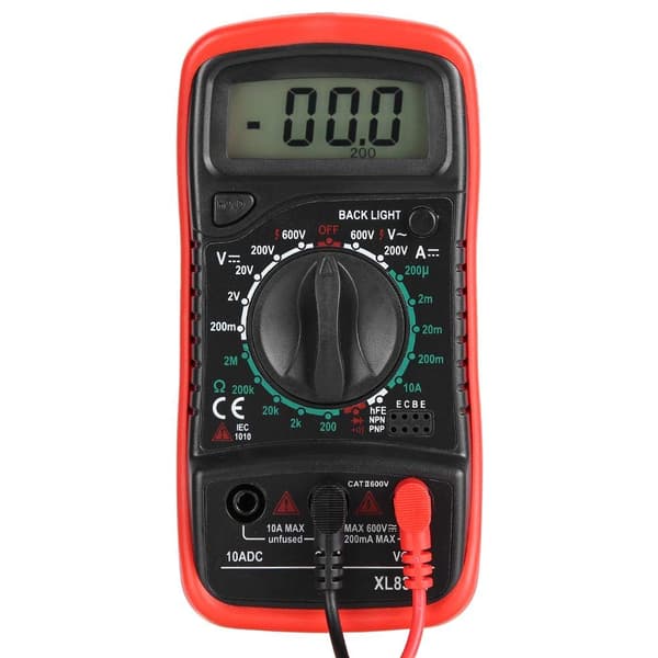 Digitalt Display Multimeter, XL830L Håndholdt LCD Digital Multimeter Voltmeter Amperemeter Ohmmeter AC/DC Spændingstester, Bærbart Lomme Måleudstyr