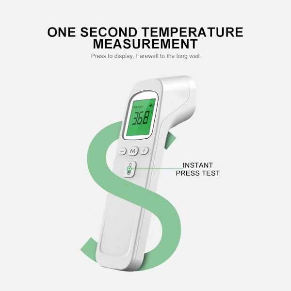 Medicinsk Termometer Panna Infraröd Medicinsk Termometer Beröringsfri för Person (Vuxen Barn Baby) och Objektyta, LCD-Display
