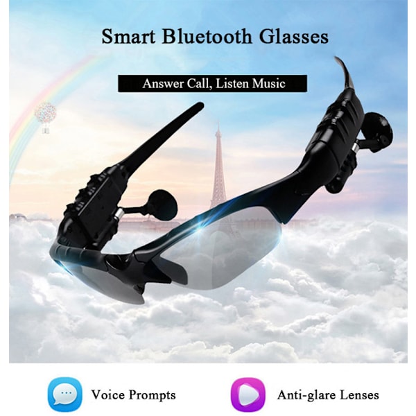 Langattomat Bluetooth MP3 -aurinkolasit Polaroid-musiikkiaurinkolasit V4.1