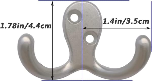 Knage, 10 stk. Hardware vægkrog Heavy Duty dobbeltkrog An