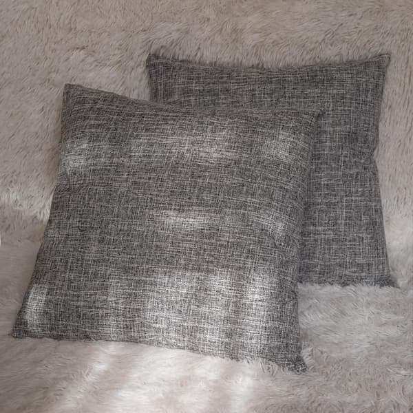 Sett med 2 grå lin-sofaputer, stueputer, senghodestøtte, store ryggputer, soulless bomull og lin 55*55cm