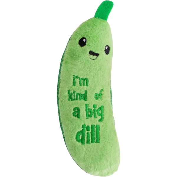 Crunchy Pickle Kicker Dental Catnip Cat Toy 15CM grön