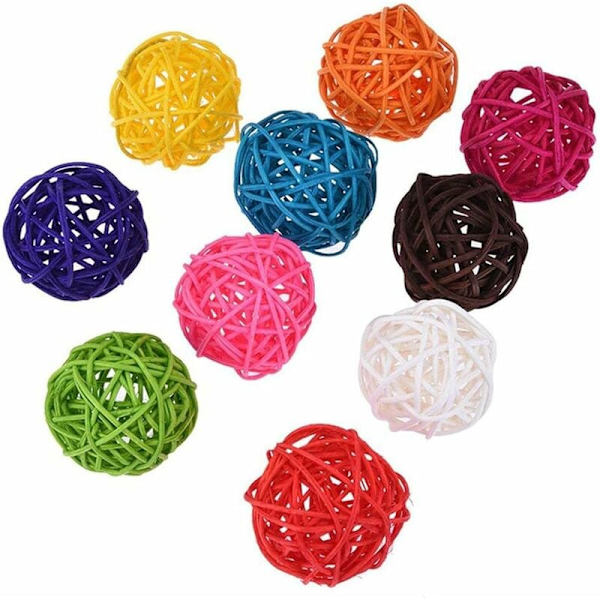 Tuggleksaker Tuggleksak Tuggleksaker Sepak Tuggleksaker för papegojor Undulater Papegojor Undulater DIY-tillbehör 10 st Ole Bird Toys (slumpmässig färg)