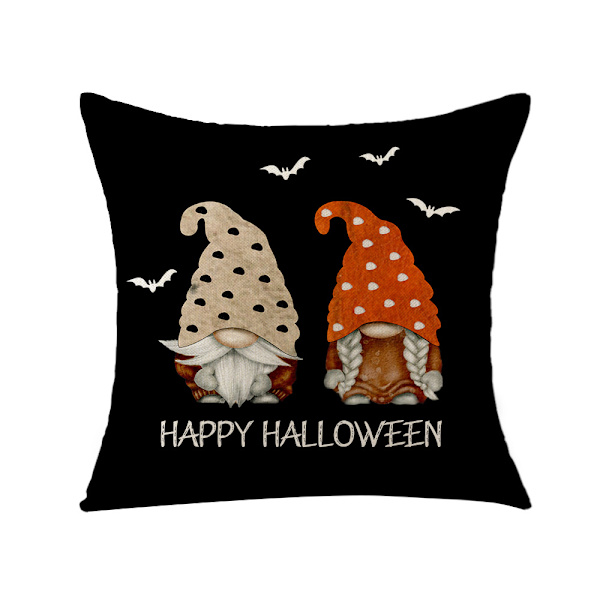 Set med 4 høstgresskar dekorative putetrekk Sofa putetrekk for Halloween Thanksgiving Day Fall Harvest Hjemmedekorasjon, Myk bomull