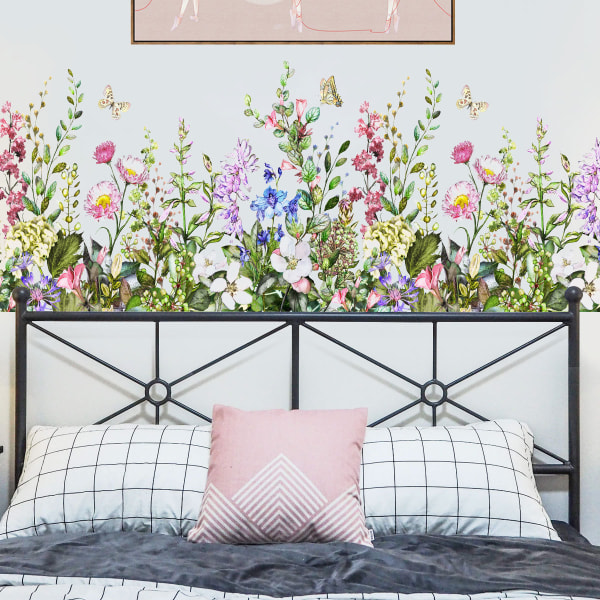 Pretty Cute Flowers Wall Sticker Decorative Adhesive Film Wall St