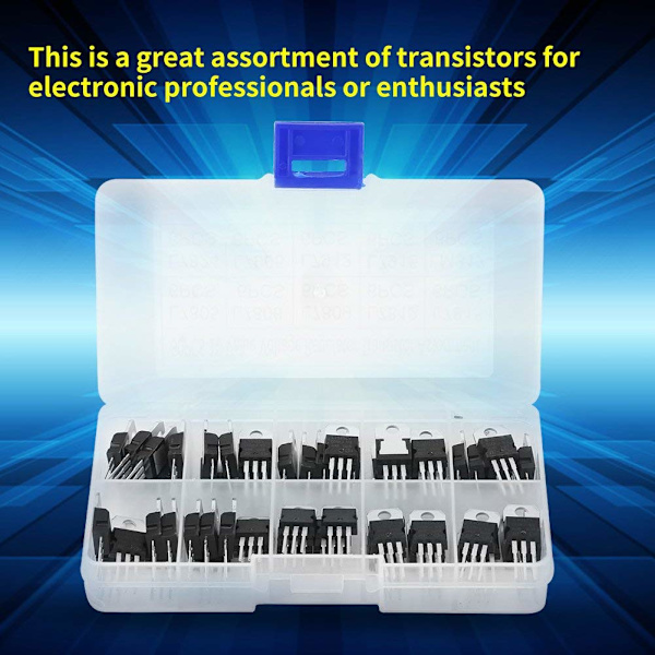 60 kpl 3-napainen 10 arvoa tehotransistorit L7805CV-LM317t valikoimasetti virranohjaukseen DIY-elektroniikkaan