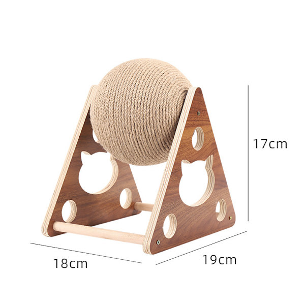 Kattleksak Skrapstolpe Cat Scratch Matta Trä Basboll Playgro