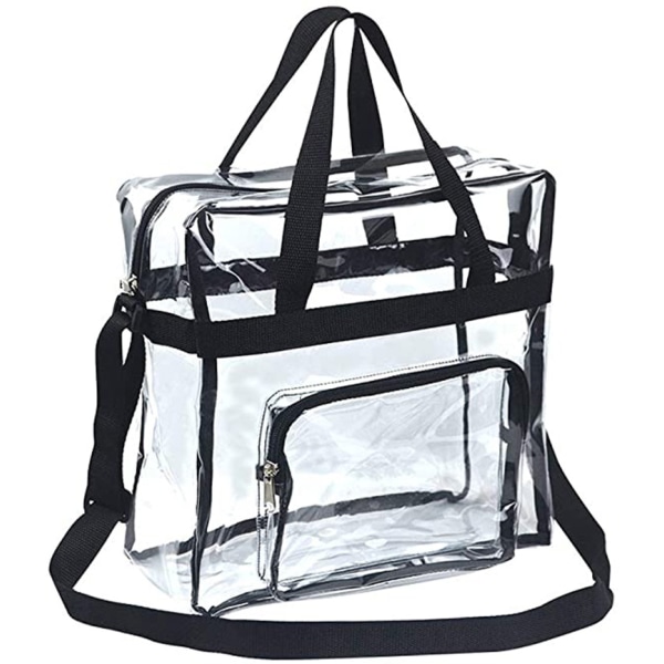 Gjennomsiktig tote bag av høy kvalitet i plast pvc veske skuldersekk handlepose j