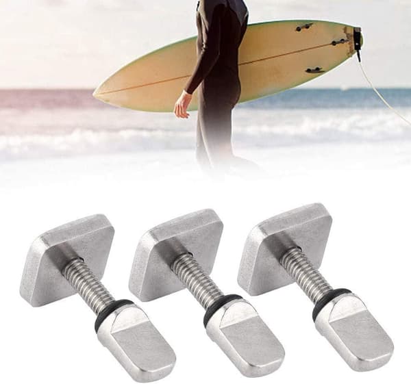 Sett med surfebrettskruer, surfebrettskruer, holdbare M4 surfebrett longboard-skruer i rustfritt stål for longboard, surfebrett, padlebrett og stand up P