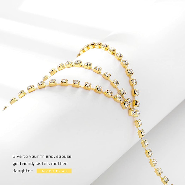 BH-kæder Criss Cross-kæde Bryst Halskæde Strass Krop Kæde