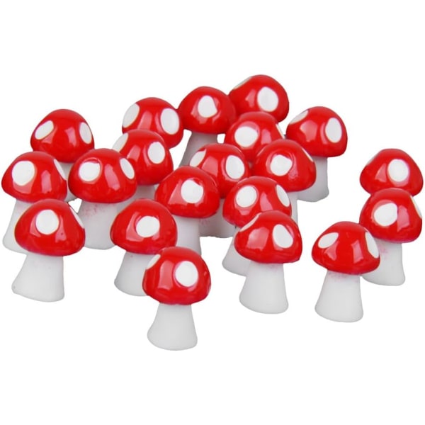 20st svampdekoration för Bonsai miniatyrlandskap (röd)