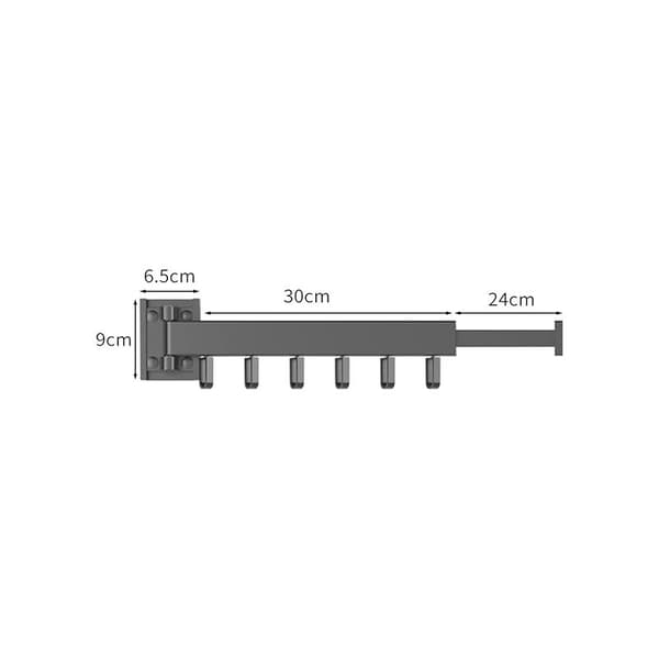 Retractable Wall Mounted Coat Rack With Towel Bar, Folding 1x, Ma