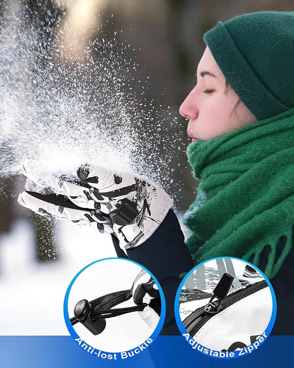 Vinter Skigloves - 5-Finger Vanntett Vinterhansker, Snowboardhansker