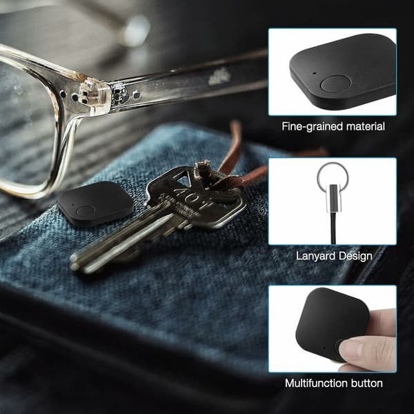 Nøglefinder, 4 stk. Nøglefinder Anti-tabt Tracker Bluetooth med