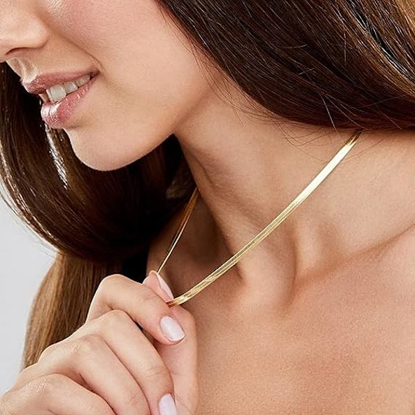 Halsband för kvinnor, delikat ormkedjehalsband