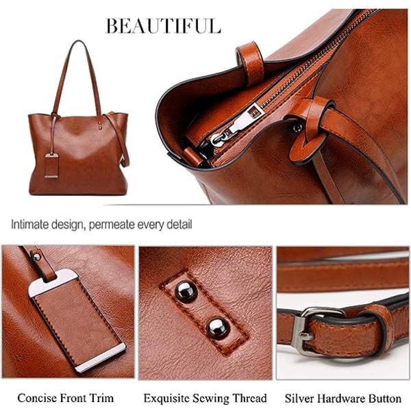 Dam Top Handle Satchel Handväskor Axelväska Messenger Tote Bag Handväska